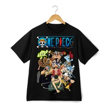 One Piece Crew T-Shirt – Anime Luffy Zoro Sanji Nami Graphic Tee Straw Hat Fan