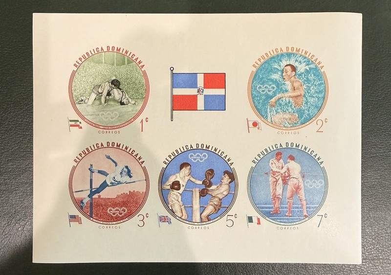 Dominican Republic Stamps and Mini Sheet 1958 Olympic Games In Melbourne MNH OG