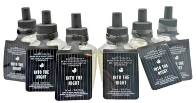NEW Bath Body Works White Barn Lot 6 Into The Night Wallflowers Fragrance Refill