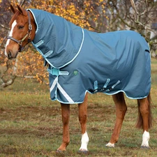 HORSEWARE IRELAND Dark Blue/SkyBlue & Dark Blue Turnout Blanket (AAROK3-CDAC)