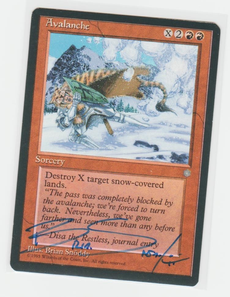 Magic the Gathering ~ Avalanche ~ M/NM ~ Ice Age ~ Signed by Artist #3