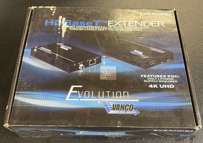 NEW Vanco EVEXHDB1 Evolution HDBaseT 4K HDMI Extender Cat5 / Cat6 