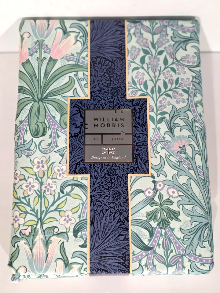NWT WILLIAM MORRIS FLORAL WOODLAND WEEDS SUMMER QUEEN SHAMS DUVET COVER SET RARE - Image 2 of 4