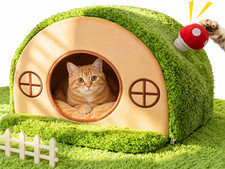 Cat House for Indoor Cats - Tree Hole Cat Bed Cave Hideaway