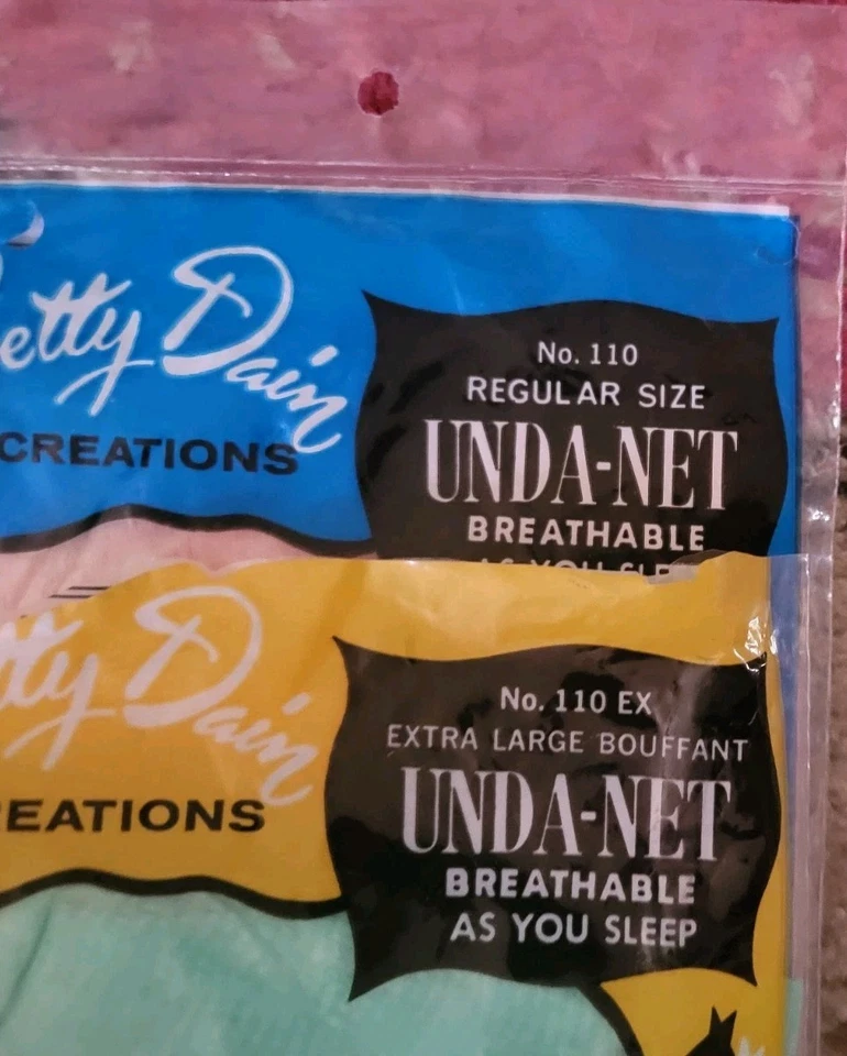 Betty Dain De Colección Rosa Verde Unda-net Talla Reg Nuevo en Paquete Gorro Retro Damas Belleza Set Foto 3 de 3