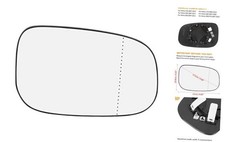 Mirror Glass Heated with Backing Plate Passenger Side Right Side Rear View