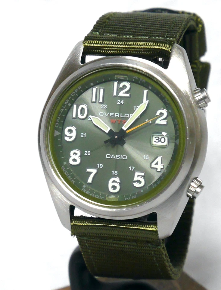 CASIO OVERLAND Field Watch OVW-100BJ 2005 Green LED Backlight Solar Power Japan - image 2 of 4