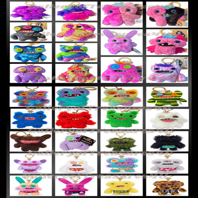 Fuggler Keychain Funny Ugly Monster Key Ring Chain 5'' Mini Plush Clip On Pinkles