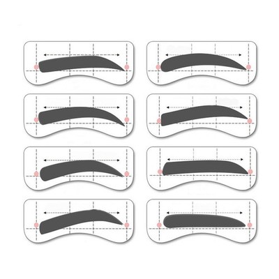 32 Pairs Reusable Eyebrow Shaping Template Guide Shaper Stencils Kits