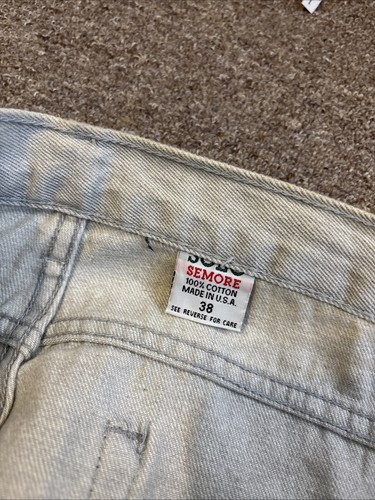 Vintage 90s Solo Semore Jeans Authentic Denim Made In Taiwan Size 38x30 (-37x31) - Picture 10 of 11