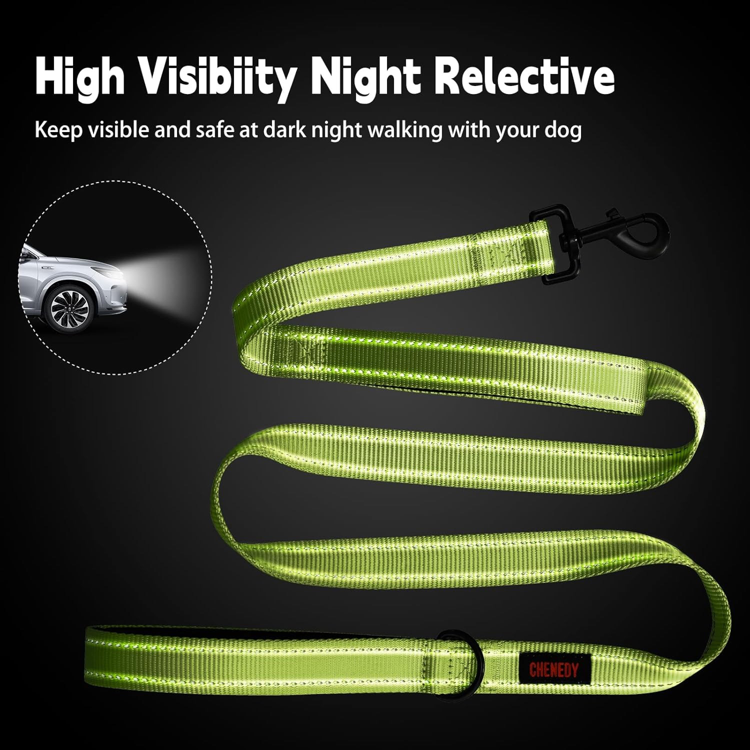 Dog Leash, Heavy Duty Dog Leash, Leashes for Large Breed Dogs, Double Handle Dog