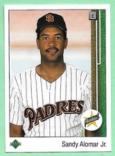 1989 Upper Deck Baseball Sandy Alomar, Jr.  RC #5 San Diego Padres👍