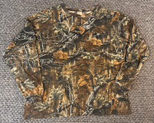 Vintage Long Sleeve Camo Realtree Hunting Pocket T-Shirt Adult XL Camouflage