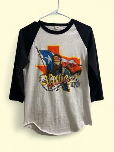 GRAIL! Original 80s WILLIE NELSON T-Shirt SINGLE ST 1980s vintage concert t-shirt, vintage, single stitch, B+ condition