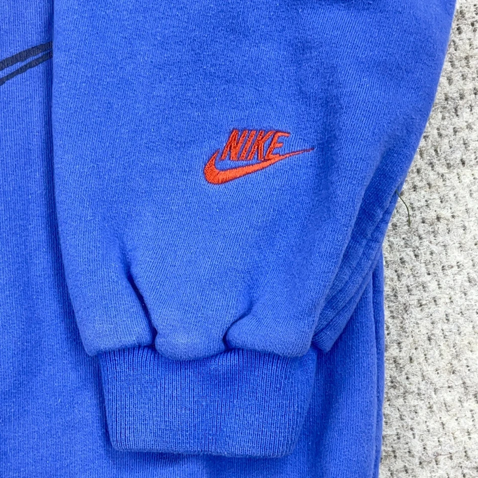 Sudadera De Colección Nike Hombres XXL 2XL Azul Cuello Redondo Suéter Abstracto Aire Años 90 RARA Foto 4 de 4