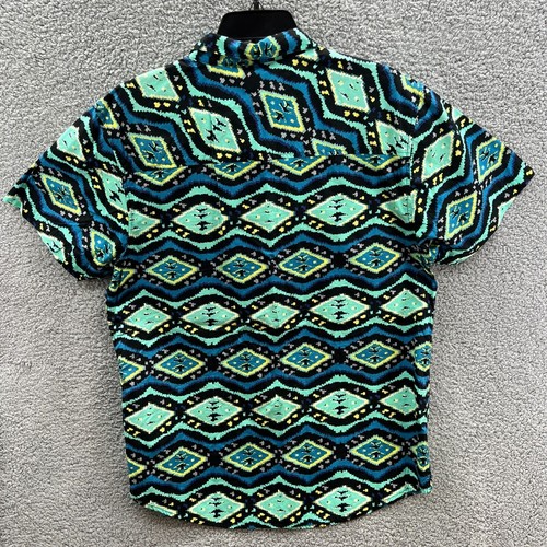 Camicia Empyre Surplus con bottoni uomo XL nera hawaiana manica corta cotone XL - Foto 6 di 10