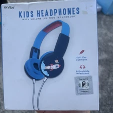 Vibe Sound Folding Headphones 3.5mm Input, Blue