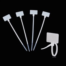 100 Pcs Write on Tags Wire Zip Ties Cable Mark Tags Nylon Power Marking Label...