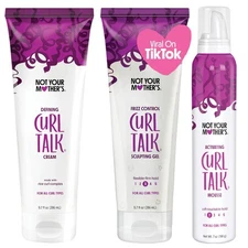 Curl Talk Defining Cream, Frizz Control Styling Gel, & Curl Activating Mousse...