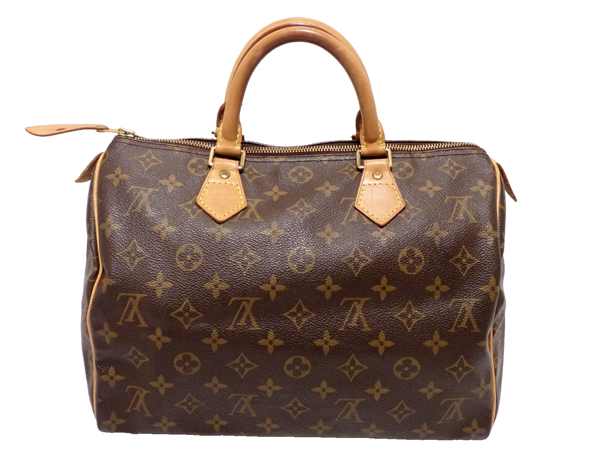 Louis Vuitton Monogram Speedy 30 Purse Bag M41526 Brown Pre-Owned
