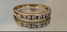 Beautiful Channel Set Diamond Engagement/eternity Ring