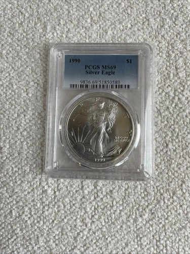 1990 $1 American Silver Eagle PCGS MS 69 | Uncirculated UNC BU