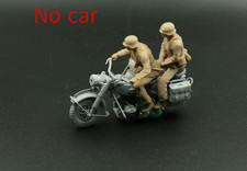 3D Printed 1/35/64/72 World War II German motorcyclists 2 people Unpainted
