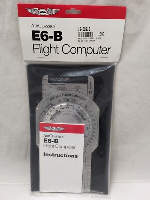 New ASA Air Classics E6-B Color Flight Computer Aluminum w/ Case & Instruction