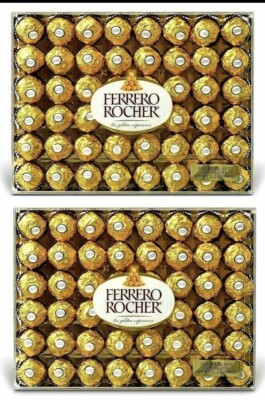 2 Packs Ferrero Rocher Fine Hazelnut Chocolates 48 ct, 21.2 oz Each, Total 96 ct
