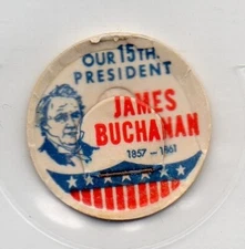 Milk Bottle Cap - Our 15th President - James Buchanan - (1857-1861) - generic -