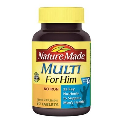 Nature Made Multi For Him Complete Multi Vitamin Mineral Tablets 90 tablets