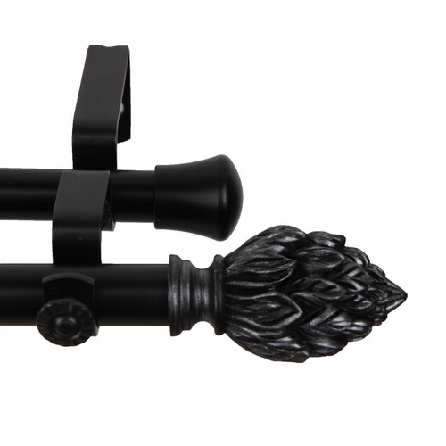 Ashland 3/4” Adjustable Drapery Double Curtain Rod 28"-170" (4 sizes, 3 colors) - Picture 4 of 10