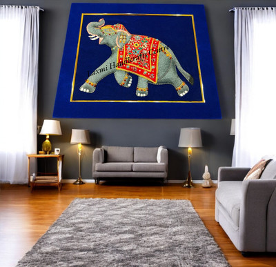 24x18 Elephant Embroidery Wall Panel Jewel Carpet Luxury Wall Hanging Home Decor