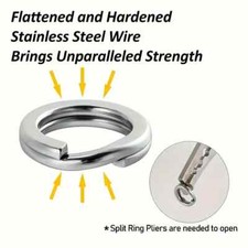 Ultra Strong Stainless Steel Split Ring loop Key Link Jump Hoop Craft Findings
