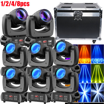 8PCS 18 Prism 150W LED Beam Moving Head Light 8 Gobo Stage Lighting DMX DJ Show