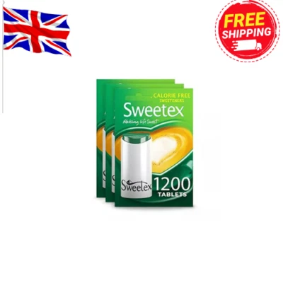 Sweetex Tablets, Zero Calorie, 1200 Tablets X 3, 3600 Tablets Total, Sugar Free