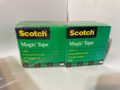 Lot of 10 Rolls Scotch 810 Magic Tape ~ ½'' x 2592'' ~ 3'' Core ~ #69149-2 ~ Sealed