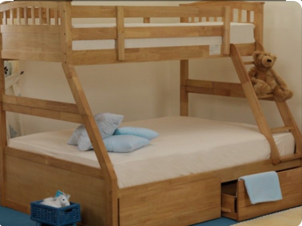 wooden triple bunk beds eBay