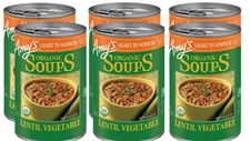 Amy's Organic Light In Sodium Lentil Vegetable Soups 14.5 oz ( Pack of 6 )