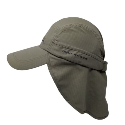 Columbia PFG Omni-Shade Unisex Trapper Hat Tan OS Adjustable Drawstring Ear Flap