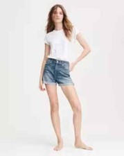 175 RAG BONE Nina high rise women's cutoff denim shorts - Blue - size 24 W26"