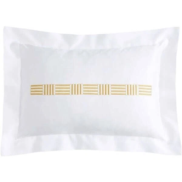 $2300 PRATESI HOTEL ARRIBA ABAJO REINA SÁBANA NÓRDICA FARSA JUEGO DE 4 piezas bordado dorado italia Foto 4 de 4