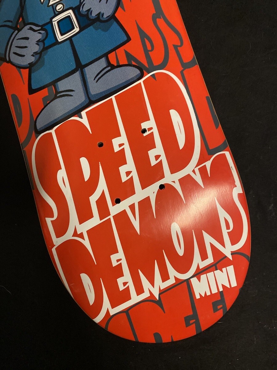 RARE VINTAGE Blue Horned Helmet Pilot Speed Demon Skateboard Deck