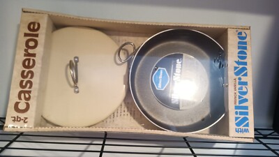 Vintage Non Stick SILVER STONE Cast Aluminum 2-QT. Casserole NEW