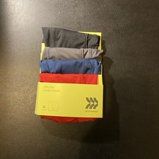 New All In Motion Little Boys Youth MeshBoxer Briefs Underwear 4-Pack Sz Small