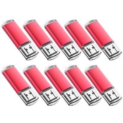 USB Flash Drive 10 Pack USB 2.0 Memory Stick 1GB 2GB 4GB 8GB 16GB 32GB 64GB Lot 