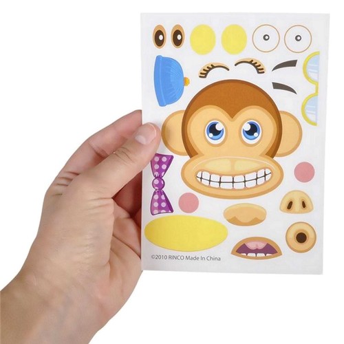 Create Your Own Zoo Animals Activity Sticker Sheets Party Favours Set of 12 - Picture 4 of 4