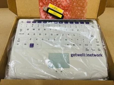 TG3 Electronics White Wireless Medical Keyboard Spill Proof Waterproof Washable