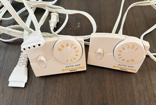 (2) Biddeford TC11BA Electric Heating Blanket 4-Prong Controllers  White