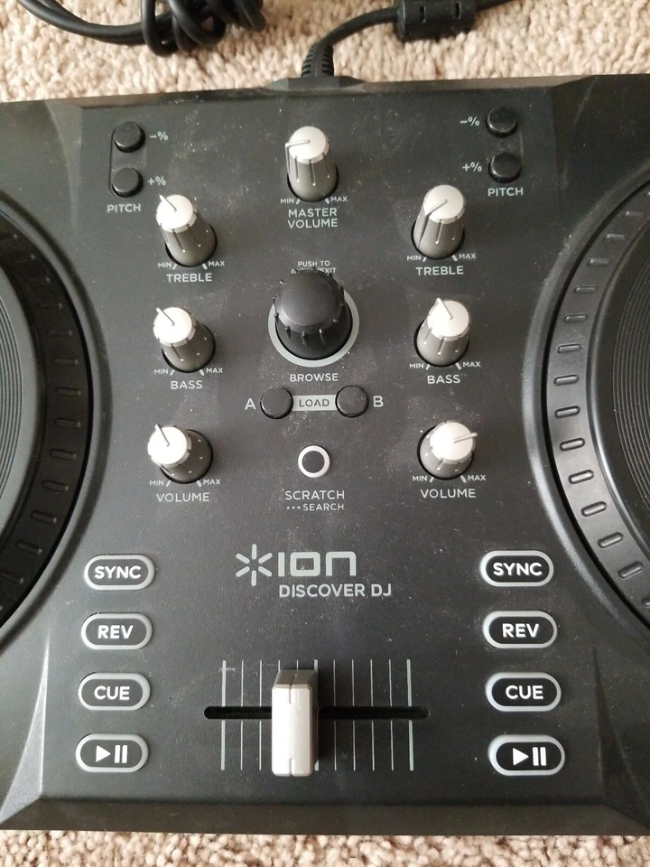 ION Discover DJ USB DJ Controller Portable Lightweight Durable Three-Band EQ - Image 2 of 3